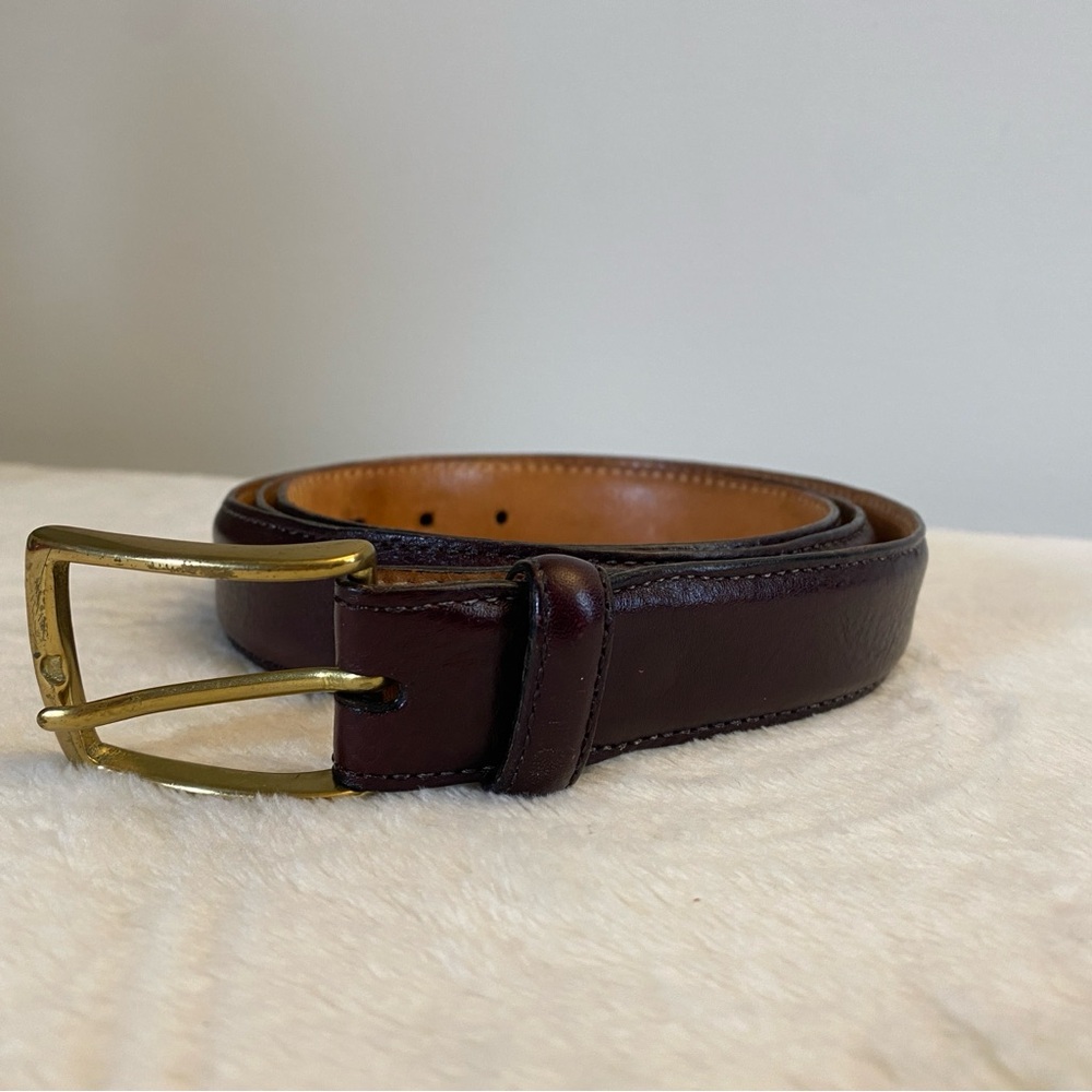 Martin Dingman Brown Leather Belt Size 44